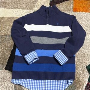 Boys Izod sweater and shirt size 14/16